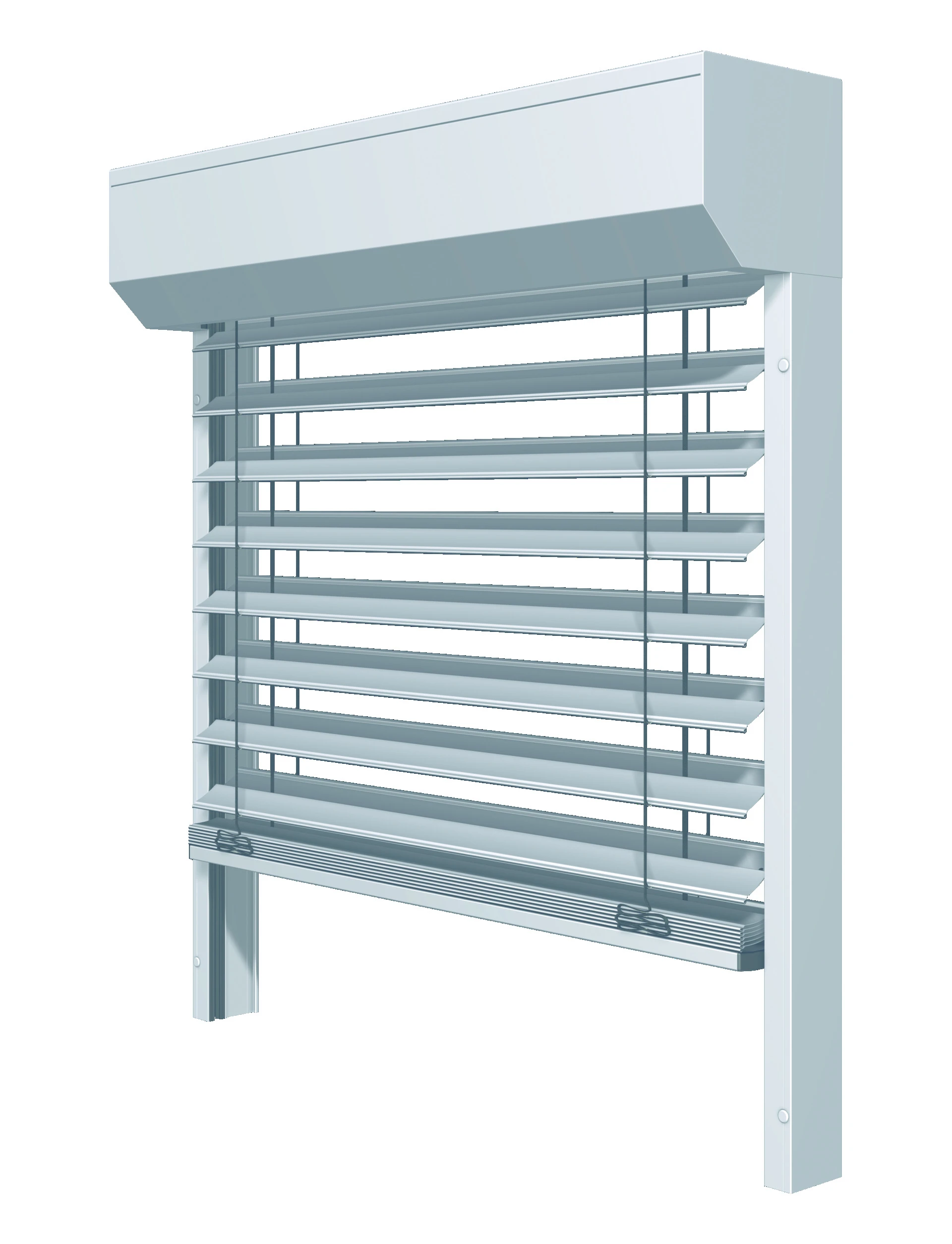 Moderne Außenjalousie in Weiß