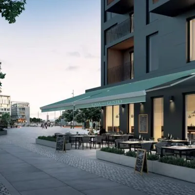 Markise an einer Terrasse in Hamburg